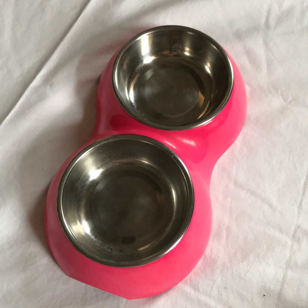 Stainless Steel HOT Pink bowl